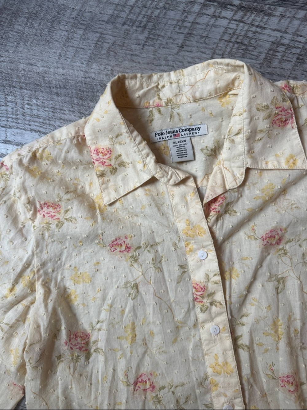 Polo by Ralph Lauren Pale Yellow Floral Button-Down Shirt - Picture 2 of 4